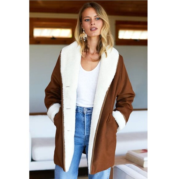 Emerson Frye Orchard Coat - Camel Wool Cashmere - Size XL - Picture 1 of 8